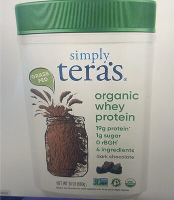 Organic Whey Protein Powder, Dark Chocolate Flavor