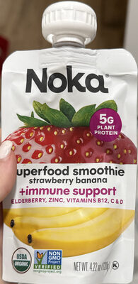 Superfood smoothie strawberry banana + immune support