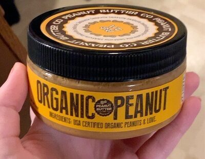organic peanut butter front packaging