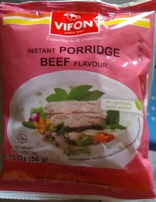 Instant porridge beef flavor