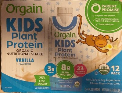 Orgain kids plant protein shake