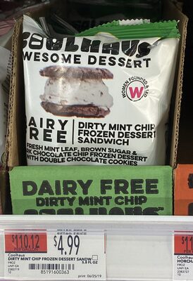 Dairy Free Dirty Mint Chip Frozen Dessert Sandwich