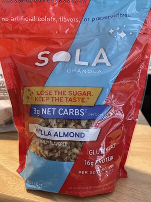 Vanilla Almond Granola front packaging