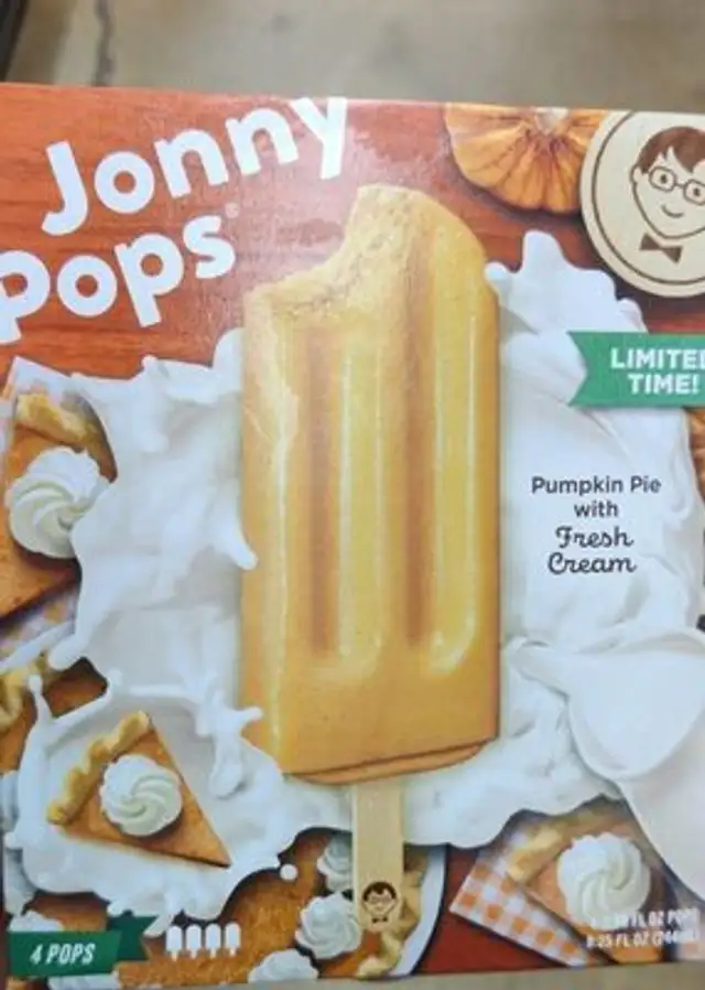 Pumpkin Pie popsicles front packaging