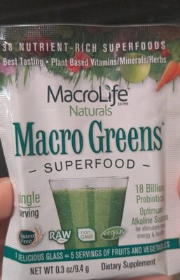 Macrolife Naturals, Macro Greens Superfood