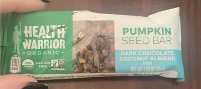 Organic Pumpkin Seed Bar Dark Chocolate Coconut Almond Flavor