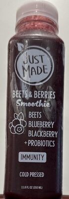 Beets & berries smoothie front packaging