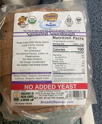 Sprouted sourdough bread