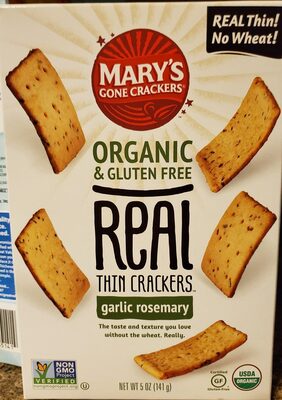 Real Thin Crackers - Garlic Rosemary
