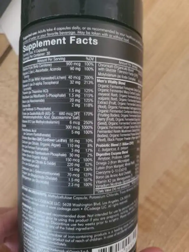 Unknown ingredients label