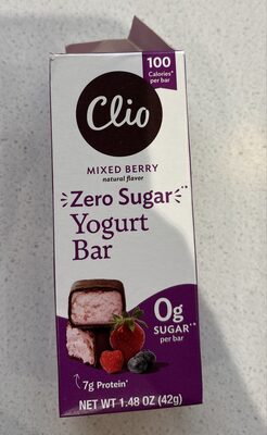 Zero sugar yogurt bar