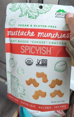 Mustache Munchies Organic Baked Crackers With Kale And Chia - Spicy-ish