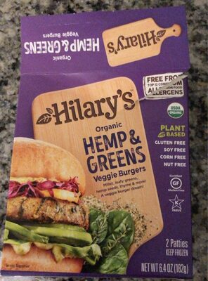 Organic Hemp & Greens Veggie Burger