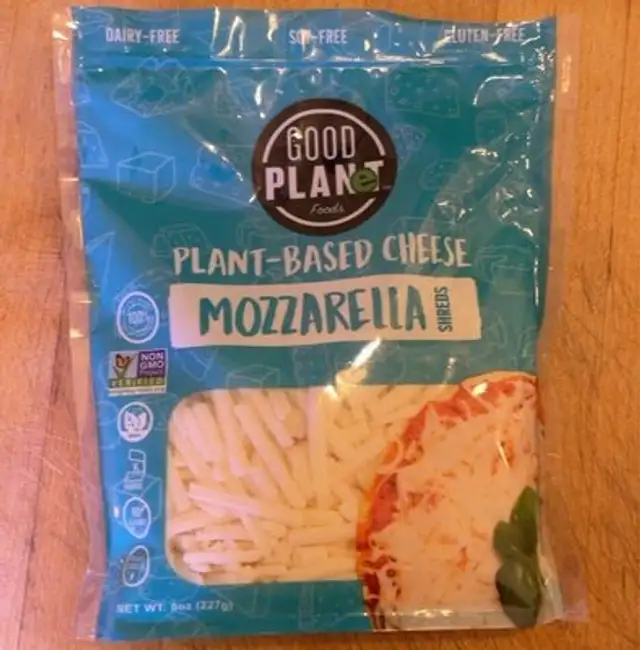 Mozzarella Style Plant-Based Cheese Shreds front packaging