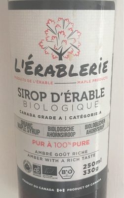 Sirop d'erable biologique