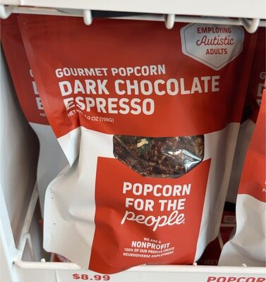 Gourmet popcorn front packaging