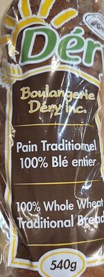 Pain traditionnel blé entier