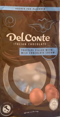 Truffles filled with  milk chocolate cream