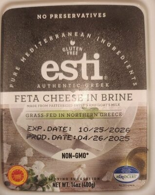 Feta Cheese In Brine front packaging