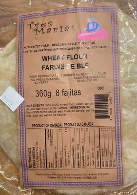 Wheat flour tortillas