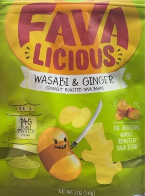 Nuttee Bean Original Whole Roasted Fava Beans- Wasabi & Ginger Flavor