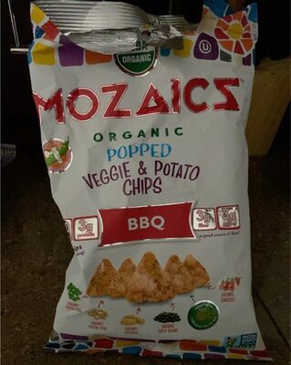 Popped veggie and potato chips bbq
