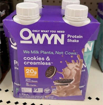 Cookies & creamless Protein Shake front packaging