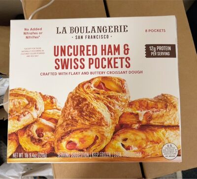 Uncured ham and awiss pockets