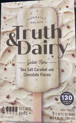 Sea Salt Caramel with Chocolate Pieces Gelato Bars