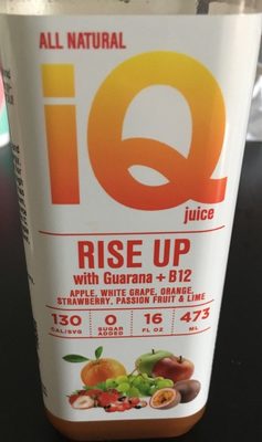 Iq juice, rise up juice, guarana