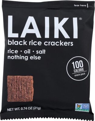 Black rice crackers