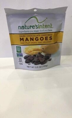 dark chocolate enrobed mangoes