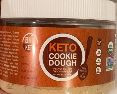 Keto Peanut Butter Chocolate Chip Cookie Dough Jar