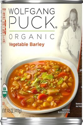 Organic vegetable barley soup front packaging