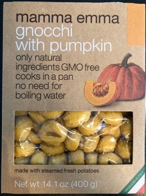 Gnocchi with pumpkin front packaging