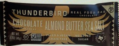 Chocolate Almond Butter Sea Salt 1.7oz Bar front packaging