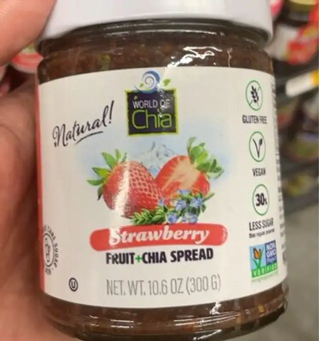 Chia Strawberry Fruit Spread front packaging