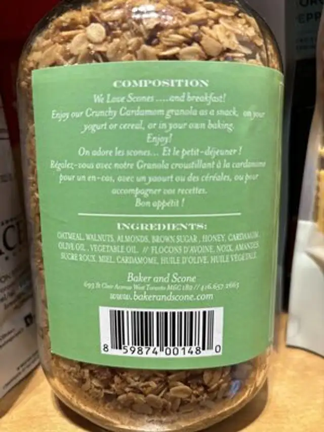 Unknown ingredients label