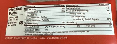 Dark Chocolate Wafer (small) nutrition facts table