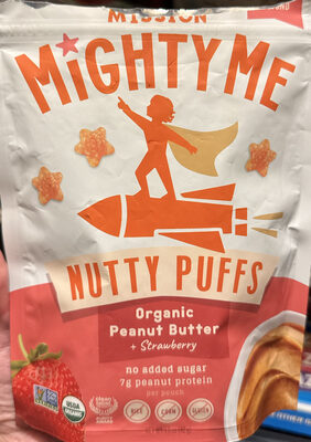 Nutty Puffs Organic Peanut Butter + Strawberry