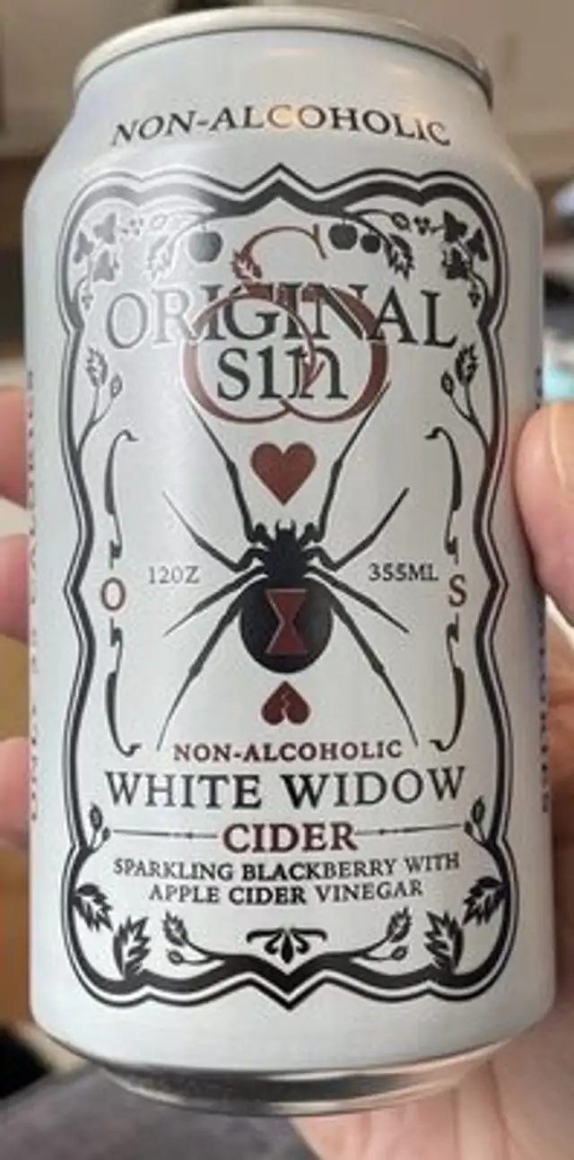 White Widow Cider front packaging