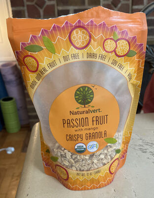 Passion Fruit Crispy Granola front packaging