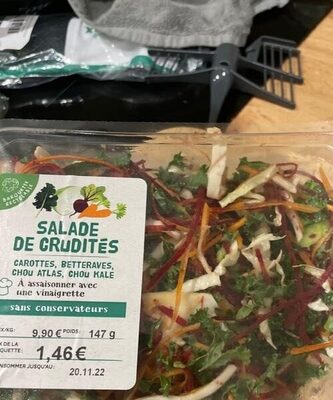 Salade de crudités front packaging