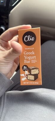 Vanilla Greek Yogurt Bar Dipped in chocolatey coating