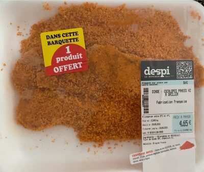 Escalopes de dinde panees a griller