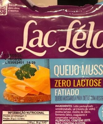 Queijo Mussarela Zero Lactose