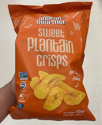 Sweet Plantain Crisps front packaging