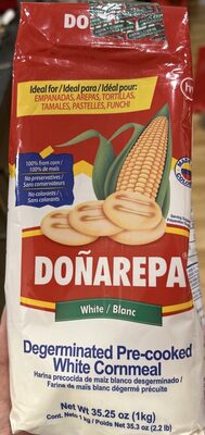 Precooked white corn flour