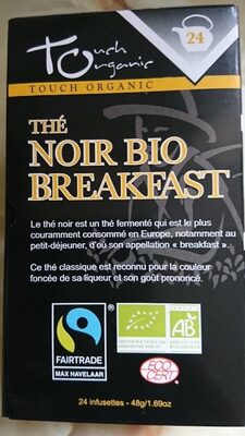 Thé noir bio breakfast 24 dos