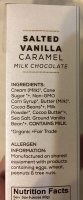 Salted Caramel Vanilla Milk Chocolate